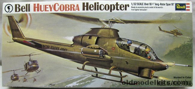 Revell 1/32 Bell AH-1 Huey Cobra Helicopter, H287-200 plastic model kit